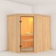 Sauna traditionnel d’angle Saja Plug &Play - 3 à 4 places 68mm KARIBU