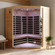 Sauna infrarouge d’angle panneaux carbone 2850W LUXE 3-4 places - SNÖ