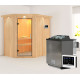 Sauna traditionnel d'angle CARIN - poêle Easy Bio 9000W et couronne - KARIBU