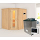 Sauna traditionnel d'angle SIIRIN - poêle 9KW ctrl externe - sans couronne - KARIBU