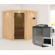 Sauna traditionnel d'angle SIIRIN - poêle Easy Bio 9000W - couronne - KARIBU