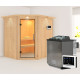 Sauna traditionnel d'angle SIIRIN - poêle Easy Bio 9000W - couronne - KARIBU