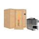 Sauna traditionnel Sahib 1 - poêle Easy Bio 9000W - sans couronne - KARIBU