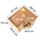 Sauna traditionnel Sahib 1 - poêle Easy Bio 9000W - couronne - KARIBU