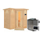 Sauna traditionnel Sahib 1 - poêle Easy Bio 9000W - couronne - KARIBU