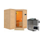 Sauna traditionnel Sahib 1 - poêle Easy Bio 9000W - sans couronne - KARIBU