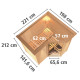 Sauna traditionnel Sahib 1 avec couronne - poêle 9KW ctrl intégré - KARIBU