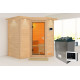 Sauna traditionnel Sahib 1 avec couronne - poêle 9KW ctrl externe -KARIBU
