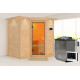 Sauna traditionnel Sahib 1 avec couronne - poêle Easy Bio 9000W - KARIBU