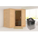 Sauna traditionnel Sahib 1 sans couronne - poêle 9KW ctrl intégré - KARIBU