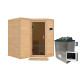 Sauna traditionnel Sahib 1 sans couronne - poêle 9KW ctrl externe - KARIBU
