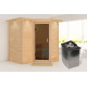 Sauna traditionnel Sahib 1 - poêle 9KW ctrl intégré - couronne - KARIBU