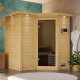 Sauna traditionnel Sahib 1 - poêle 9KW ctrl intégré - couronne - KARIBU