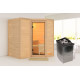 Sauna traditionnel Sahib 1 sans couronne - poêle 9KW ctrl intégré - KARIBU
