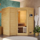 Sauna traditionnel Sahib 1 sans couronne - poêle 9KW ctrl externe - KARIBU