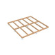 Kit fondation en bois traité autoclave 3x3m pour pose d'abri de jardin - Palmako