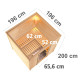 Sauna traditionnel MOJAVE 5 à 6 places 38mm sans couronne - avec porte à économie d'énergie KARIBU
