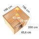 Sauna traditionnel MOJAVE 5 à 6 places 38mm sans couronne - avec porte à économie d'énergie KARIBU
