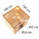 Sauna traditionnel MOJAVE 5 à 6 places 38mm sans couronne - avec porte à économie d'énergie KARIBU