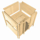 Sauna traditionnel MOJAVE 5 à 6 places 38mm sans couronne - avec porte à économie d'énergie KARIBU