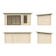 Sauna Sanna avec grand vestibule - 2 à 4 places - bois massif 44mm - poêle inclus - Palmako