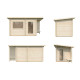Sauna Sanna avec vestibule - 2 à 4 places - bois massif 44mm - poêle inclus - Palmako