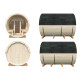 Sauna tonneau Anita - 4 à 6 places - bois massif 42mm - façade vitrée - poêle inclus - Palmako