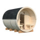 Sauna tonneau Anita - 4 à 6 places - bois massif 42mm - poêle inclus - Palmako