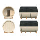Sauna tonneau Anita - 4 à 6 places - bois massif 42mm - poêle inclus - Palmako