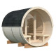 Sauna tonneau Anita - 2 à 4 places - bois massif 42mm - façade vitrée - poêle inclus - Palmako 