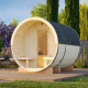 Sauna tonneau Anita - 2 à 4 places - bois massif 42mm - poêle inclus - Palmako