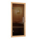 Sauna traditionnel d’angle Tonja - 3 à 4 places 68mm avec couronne, porte moderne et poêle 3,6 kW - KARIBU