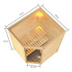 Sauna traditionnel d’angle Antonia 2 à 3 places 38mm - poêle 3,6KW ctrl externe - sans couronne lumineuse - Karibu