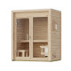 Sauna d’extérieur Hycore 1 en bois brut 38mm - 3 places - poêle 9kW avec cde externe - KARIBU