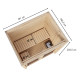 Sauna d’extérieur Hycore 1 en bois brut 38mm - 3 places - poêle 9kW avec cde externe - KARIBU