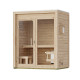 Sauna d’extérieur Hycore 1 en bois brut 38mm - 3 places - poêle 9kW BIO avec cde externe - KARIBU