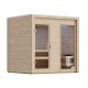 Sauna d’extérieur Hycore 2 en bois brut 38mm - 5 places - poêle 9kW avec cde externe - KARIBU