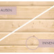 Sauna d’extérieur Hycore 3 en bois brut 38mm - 6 places - poêle 9kW BIO avec cde externe - KARIBU