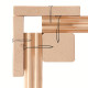 Sauna d’extérieur Hycore 3 en bois brut 38mm - 6 places - poêle 9kW BIO avec cde externe - KARIBU