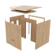 Sauna d'extérieur 5 places - parois 73mm - bois brut - sans poêle - Avenal - KARIBU