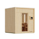 Sauna d'extérieur 5 places - parois 73mm - bois brut - poêle 9kW avec cde externe - Avenal - KARIBU