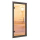 Sauna d'extérieur 5 places - parois 73mm - couleur noir - poêle 9kW BIO avec cde externe - Avenal - KARIBU