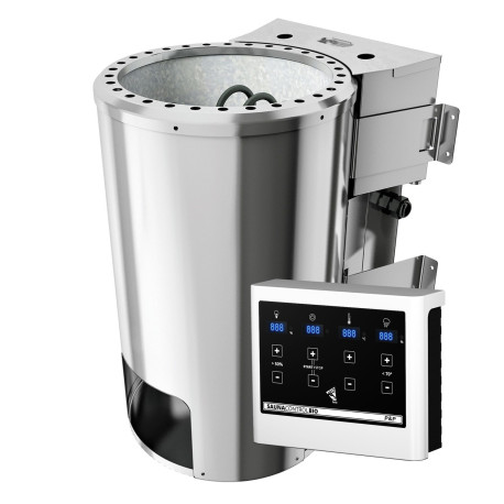 Poêle prêt à brancher 3,6KW avec commande externe BIO EASY + 12kg de pierres