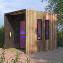Sauna d'extérieur 5 places - parois 73mm - bois Douglas - sans poêle - Laguna - KARIBU