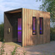 Sauna d'extérieur 5 places - parois 73mm - bois Douglas - poêle 9kW avec cde externe - Laguna - KARIBU