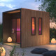 Sauna d'extérieur 5 places - parois 73mm - bois Douglas - poêle 9kW avec cde externe - Laguna - KARIBU