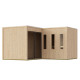 Sauna d'extérieur 5 places - parois 73mm - bois brut - poêle 9kW avec cde externe - Paradise - KARIBU