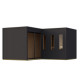 Sauna d'extérieur 5 places - parois 73mm - couleur noir - poêle 9kW avec cde externe - Paradise - KARIBU