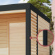 Sauna d'extérieur 3 à 5 places - bois anthracite 38mm - acier anthracite - sans poêle - Ares 4 - KARIBU