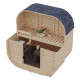 Sauna d'extérieur 1 à 2 places - bois brut 38mm - sans poêle - Quadro 0 - KARIBU